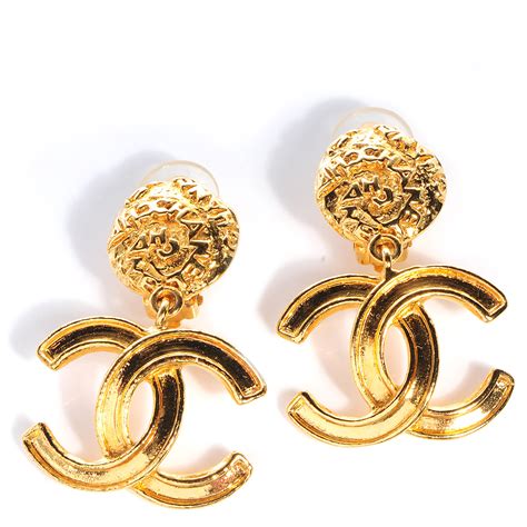 chanel 14k gold earrings|genuine Chanel earrings uk.